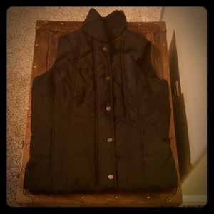 Lined Black Puffer Vest